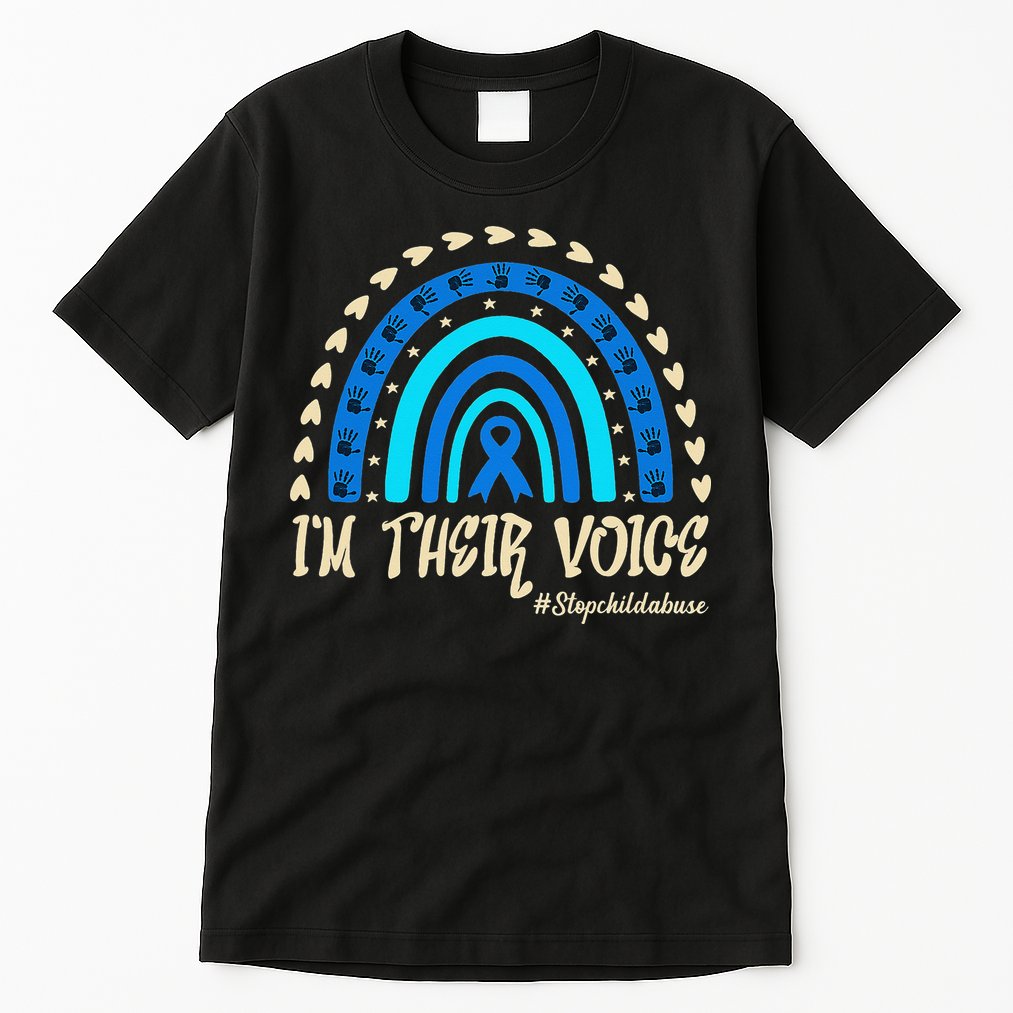 Support Squad Child Abuse Prevention Month Awareness April Tall T-Shirt