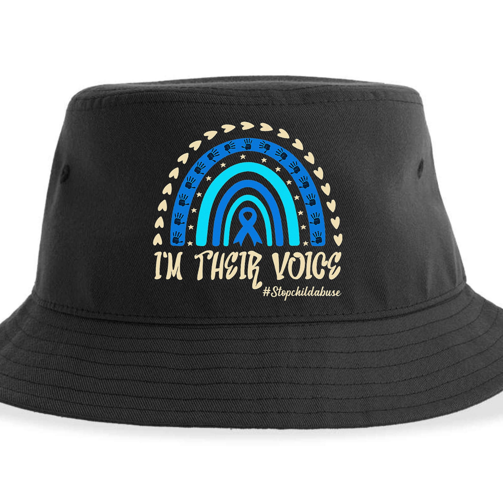 Support Squad Child Abuse Prevention Month Awareness April Sustainable Bucket Hat