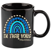 Support Squad Child Abuse Prevention Month Awareness April 11oz C Handle Ceramic Mug