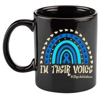 Support Squad Child Abuse Prevention Month Awareness April 11oz C Handle Ceramic Mug