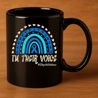 Support Squad Child Abuse Prevention Month Awareness April 11oz C Handle Ceramic Mug
