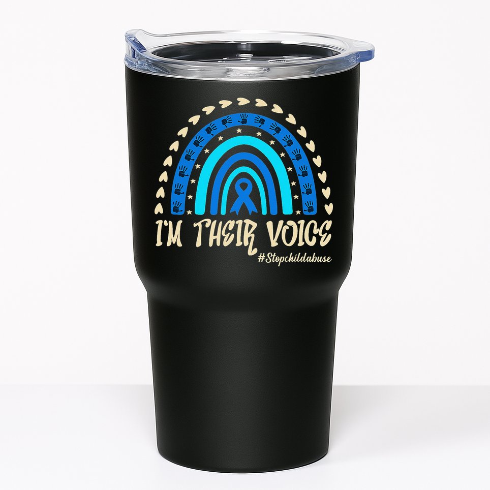 Support Squad Child Abuse Prevention Month Awareness April Tumbler