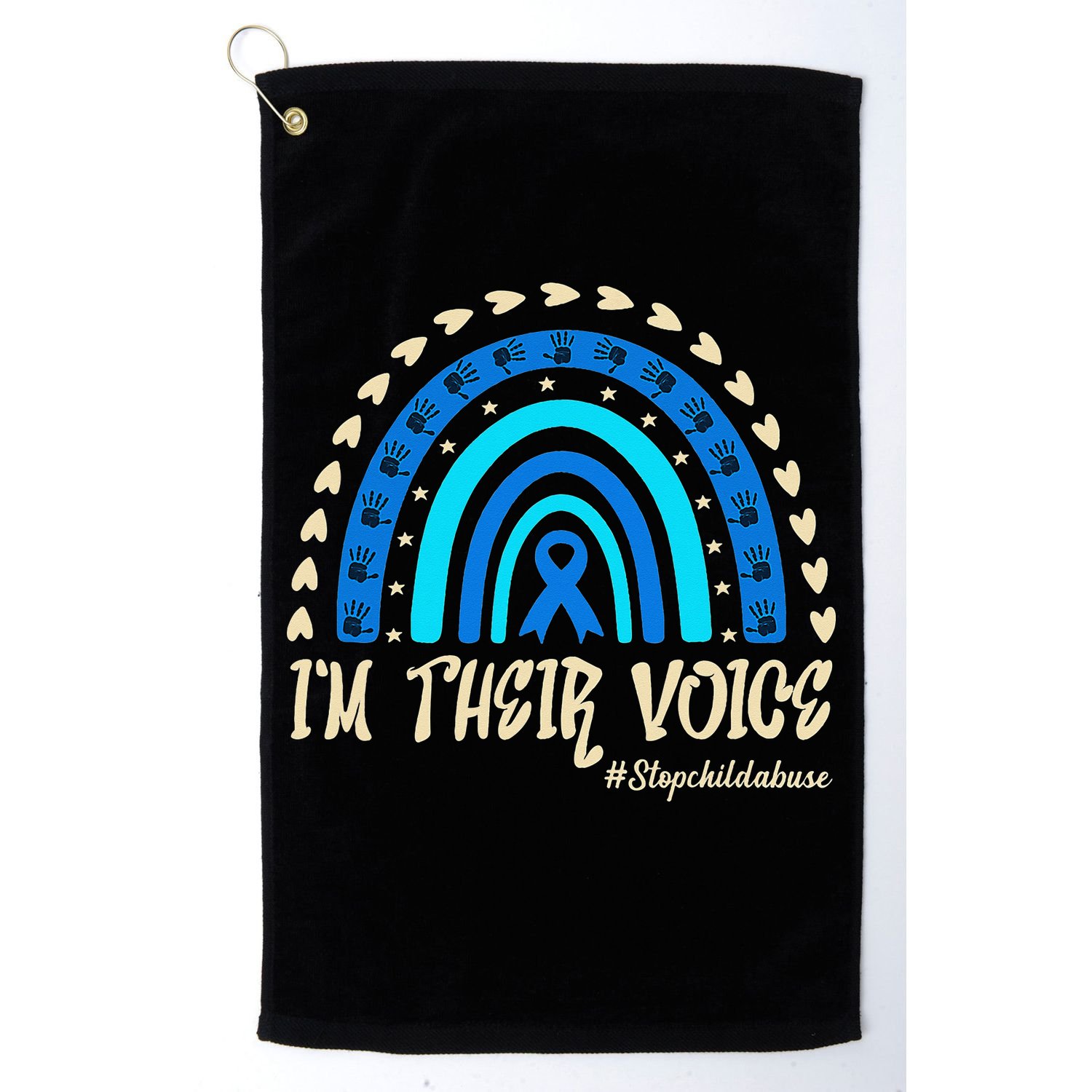 Support Squad Child Abuse Prevention Month Awareness April Golf Towel