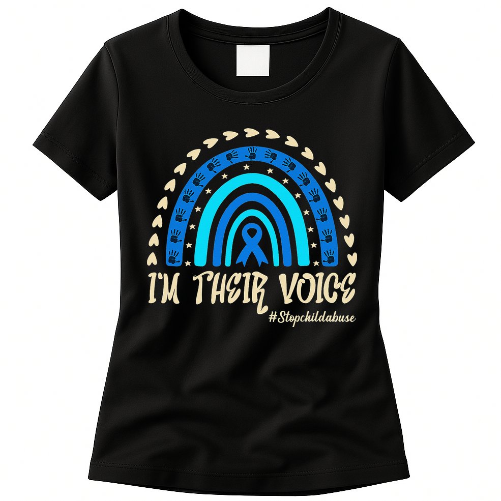 Support Squad Child Abuse Prevention Month Awareness April Womens T-Shirt