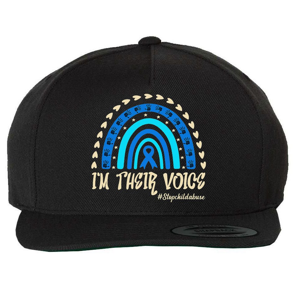 Support Squad Child Abuse Prevention Month Awareness April Wool Snapback Cap