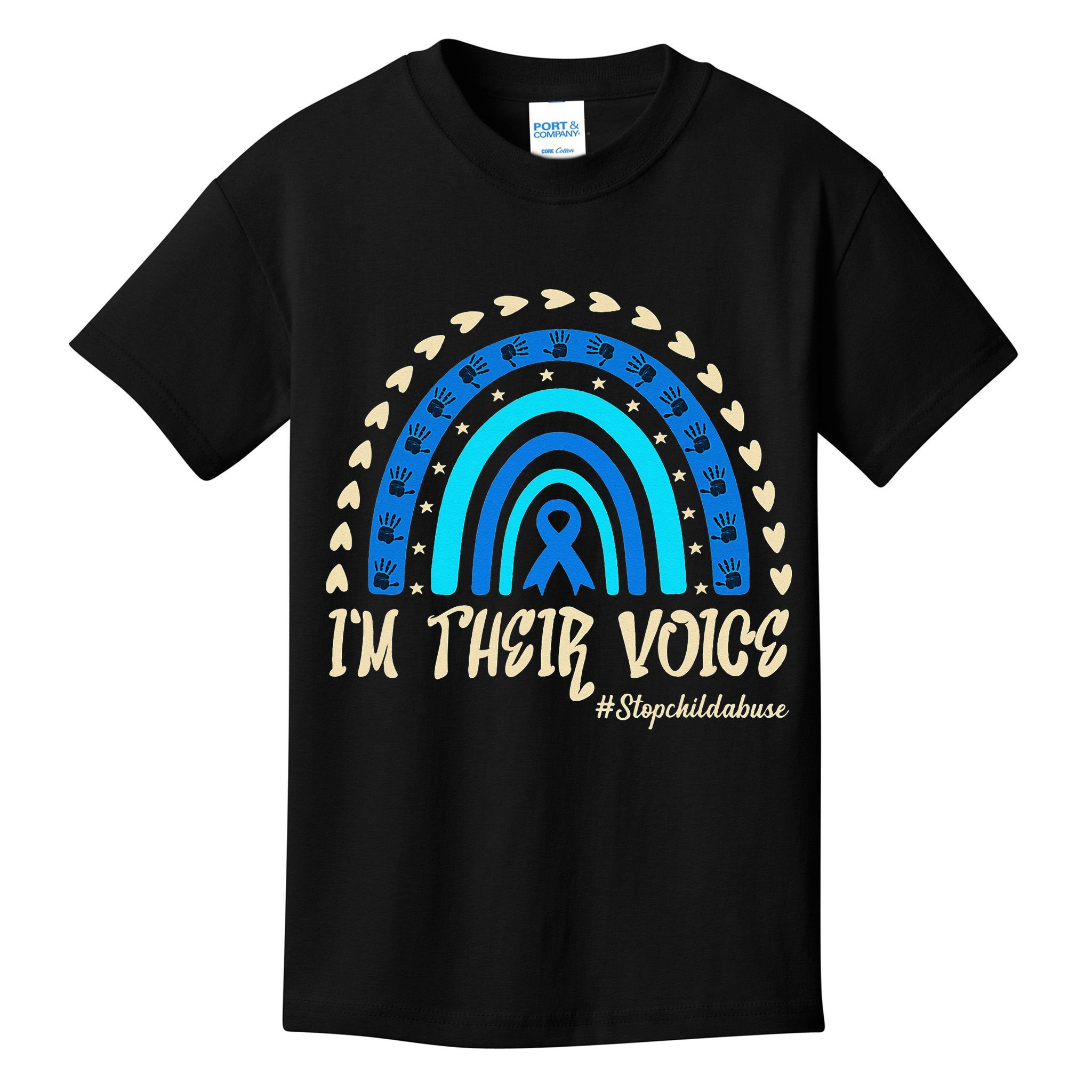 Support Squad Child Abuse Prevention Month Awareness April Kids T-Shirt