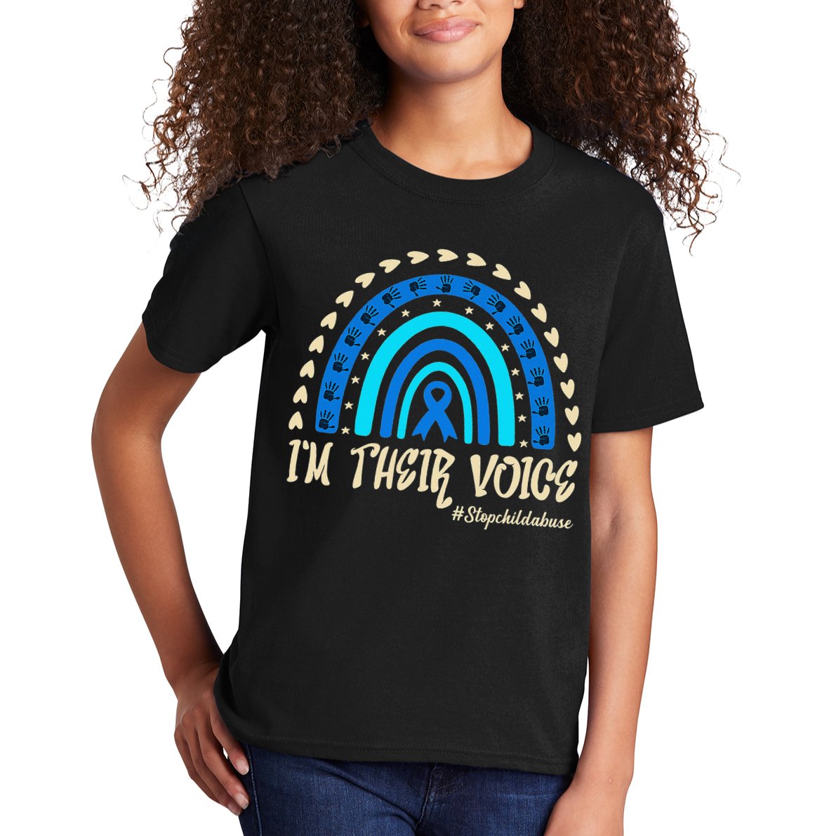 Support Squad Child Abuse Prevention Month Awareness April Kids T-Shirt