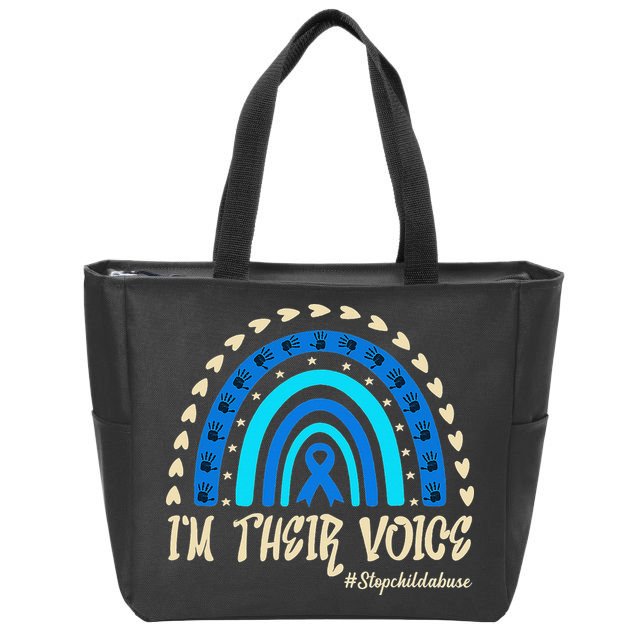 Support Squad Child Abuse Prevention Month Awareness April Zip Tote Bag