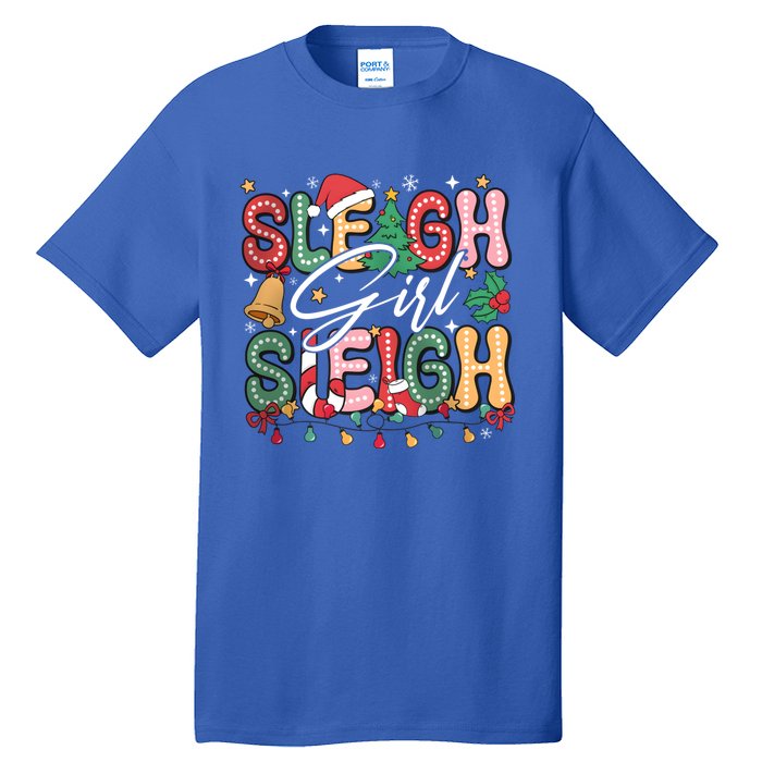 Sleigh Sleigh Christmas Retro Xmas Holiday Gift Tall T-Shirt