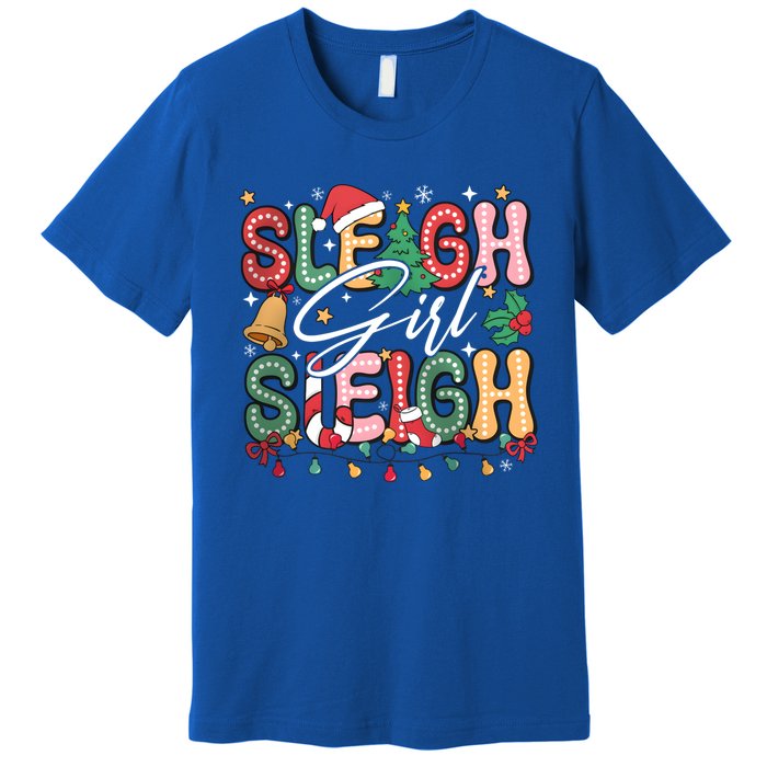 Sleigh Sleigh Christmas Retro Xmas Holiday Gift Premium T-Shirt