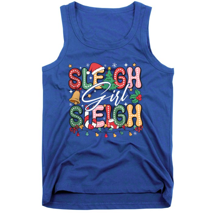 Sleigh Sleigh Christmas Retro Xmas Holiday Gift Tank Top