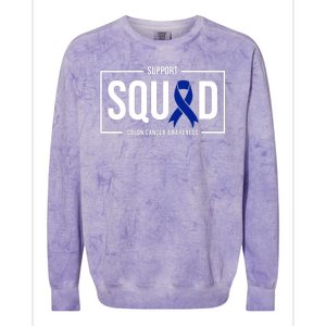 Support Squad Colon Cancer Awareness Colorblast Crewneck Sweatshirt