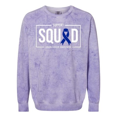 Support Squad Colon Cancer Awareness Colorblast Crewneck Sweatshirt