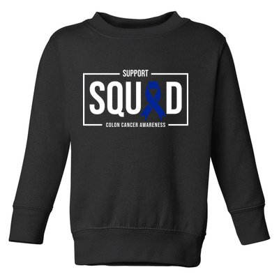 Support Squad Colon Cancer Awareness Toddler Sweatshirt