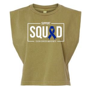 Support Squad Colon Cancer Awareness Garment-Dyed Women's Muscle Tee