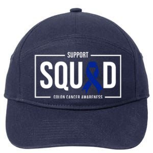 Support Squad Colon Cancer Awareness 7-Panel Snapback Hat