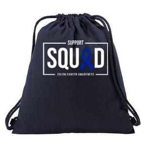 Support Squad Colon Cancer Awareness Drawstring Bag