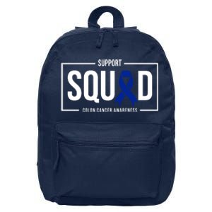 Support Squad Colon Cancer Awareness 16 in Basic Backpack