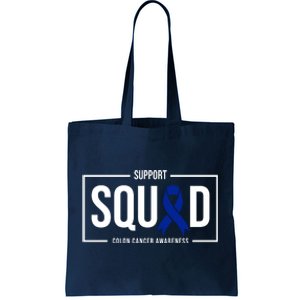 Support Squad Colon Cancer Awareness Tote Bag