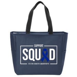 Support Squad Colon Cancer Awareness Zip Tote Bag