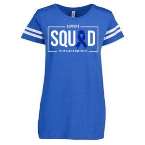 Support Squad Colon Cancer Awareness Enza Ladies Jersey Football T-Shirt