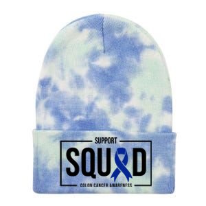 Support Squad Colon Cancer Awareness Tie Dye 12in Knit Beanie