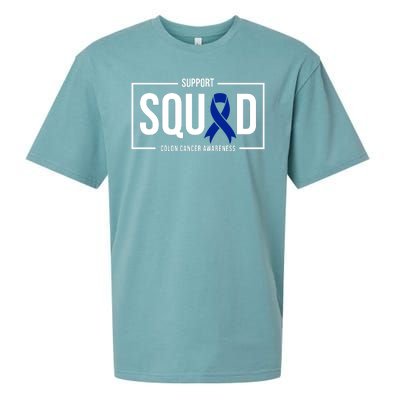 Support Squad Colon Cancer Awareness Sueded Cloud Jersey T-Shirt