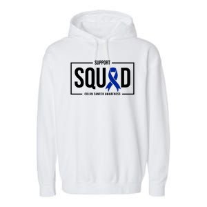 Support Squad Colon Cancer Awareness Garment-Dyed Fleece Hoodie