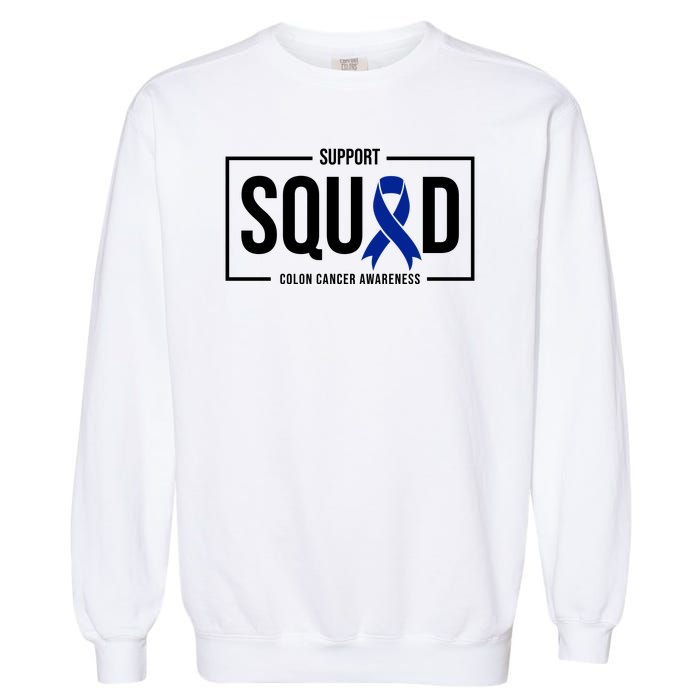 Support Squad Colon Cancer Awareness Garment-Dyed Sweatshirt