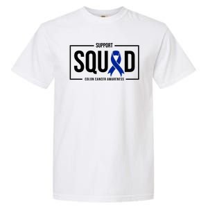 Support Squad Colon Cancer Awareness Garment-Dyed Heavyweight T-Shirt