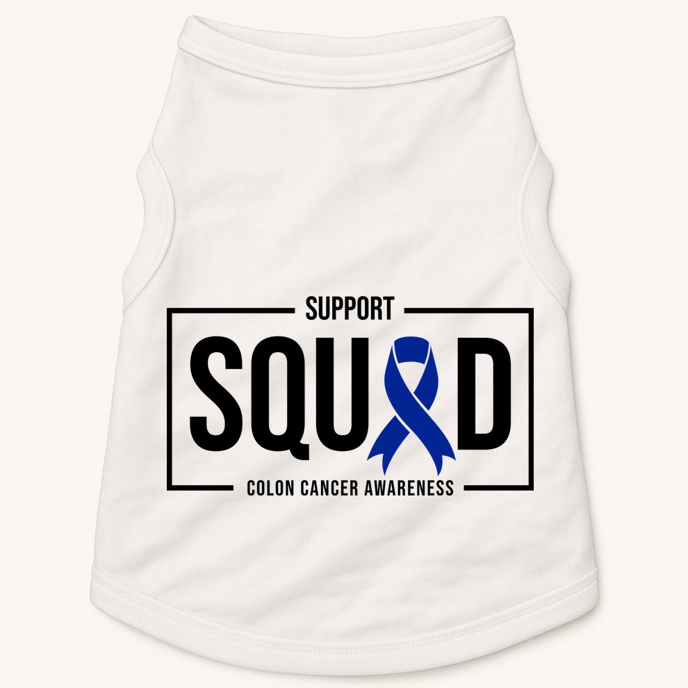 Support Squad Colon Cancer Awareness Doggie Tank