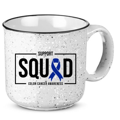 Support Squad Colon Cancer Awareness 15oz Campfire Ceramic Mug