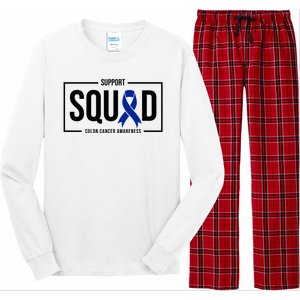 Support Squad Colon Cancer Awareness Long Sleeve Pajama Set