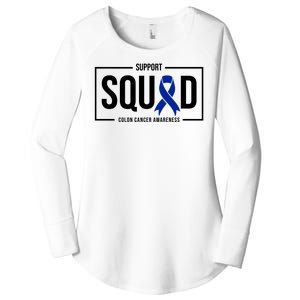 Support Squad Colon Cancer Awareness Women's Perfect Tri Tunic Long Sleeve Shirt