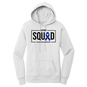 Support Squad Colon Cancer Awareness Women's Pullover Hoodie