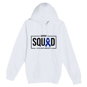 Support Squad Colon Cancer Awareness Premium Pullover Hoodie