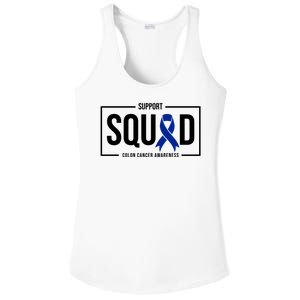 Support Squad Colon Cancer Awareness Ladies PosiCharge Competitor Racerback Tank