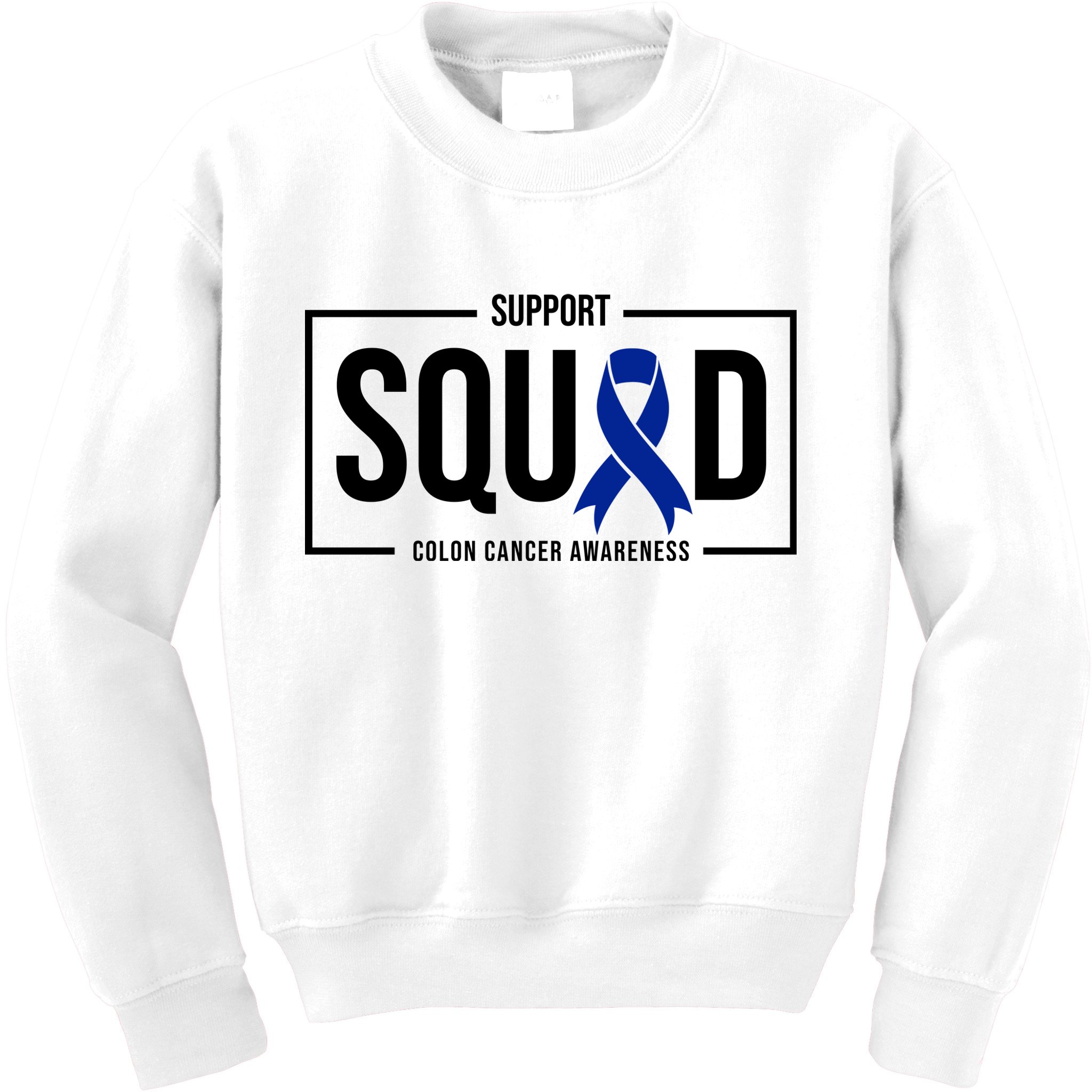 Support Squad Colon Cancer Awareness Kids Sweatshirt