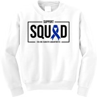 Support Squad Colon Cancer Awareness Kids Sweatshirt