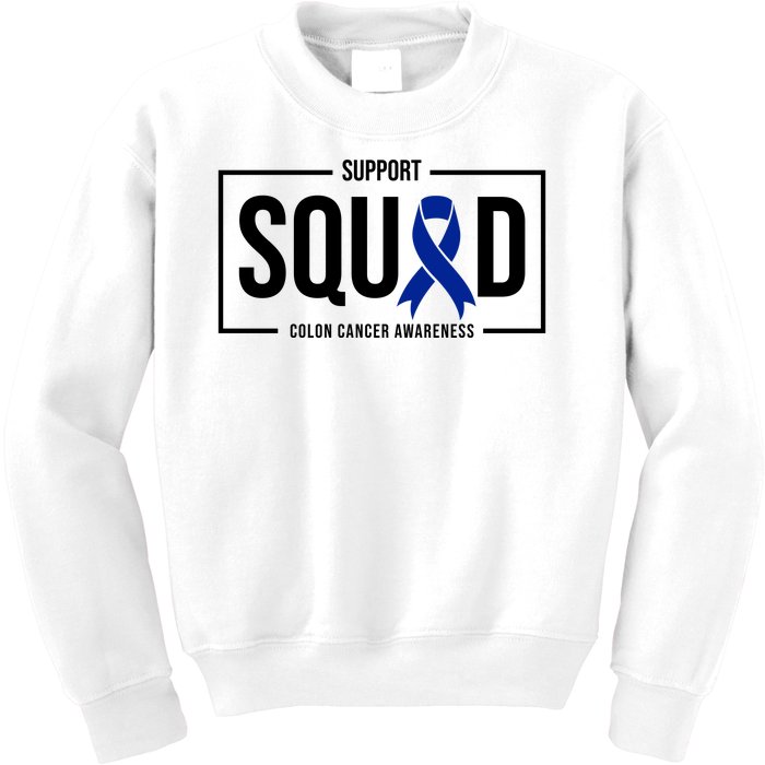 Support Squad Colon Cancer Awareness Kids Sweatshirt