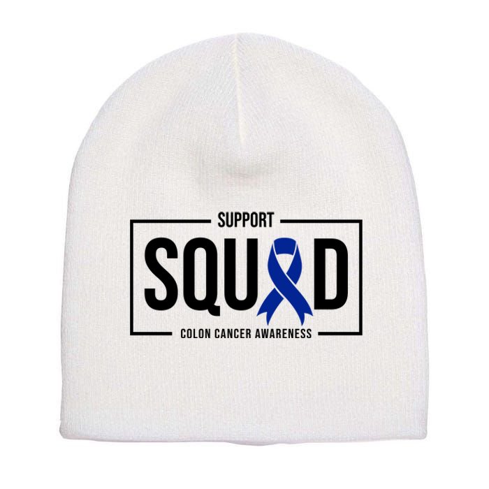 Support Squad Colon Cancer Awareness Short Acrylic Beanie