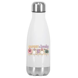 Sweet & Spooky Cute Ghost Pumpkin Halloween Costume Gift Stainless Steel Insulated Water Bottle