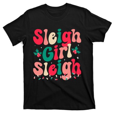 Sleigh  Sleigh Christmas Retro Xmas Holiday T-Shirt