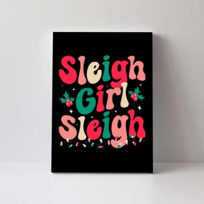 Sleigh  Sleigh Christmas Retro Xmas Holiday Canvas