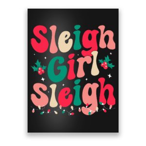 Sleigh  Sleigh Christmas Retro Xmas Holiday Poster