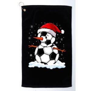 Soccer Snow Christmas Soccer Player Xmas Party Gift Platinum Collection Golf Towel