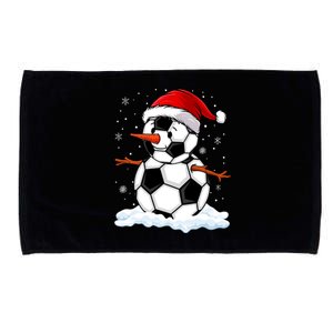 Soccer Snow Christmas Soccer Player Xmas Party Gift Microfiber Hand Towel