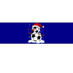 Soccer Snow Christmas Soccer Player Xmas Party Gift Bumper Sticker