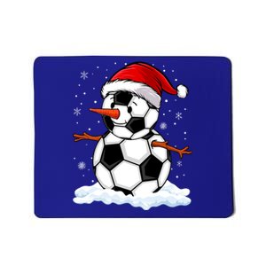 Soccer Snow Christmas Soccer Player Xmas Party Gift Mousepad