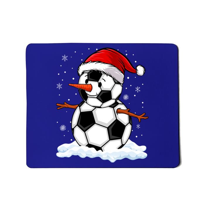 Soccer Snow Christmas Soccer Player Xmas Party Gift Mousepad